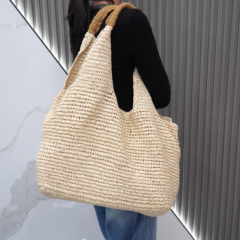 Women'S Raffia Bags - Handgemaakte tas met grote capaciteit voor