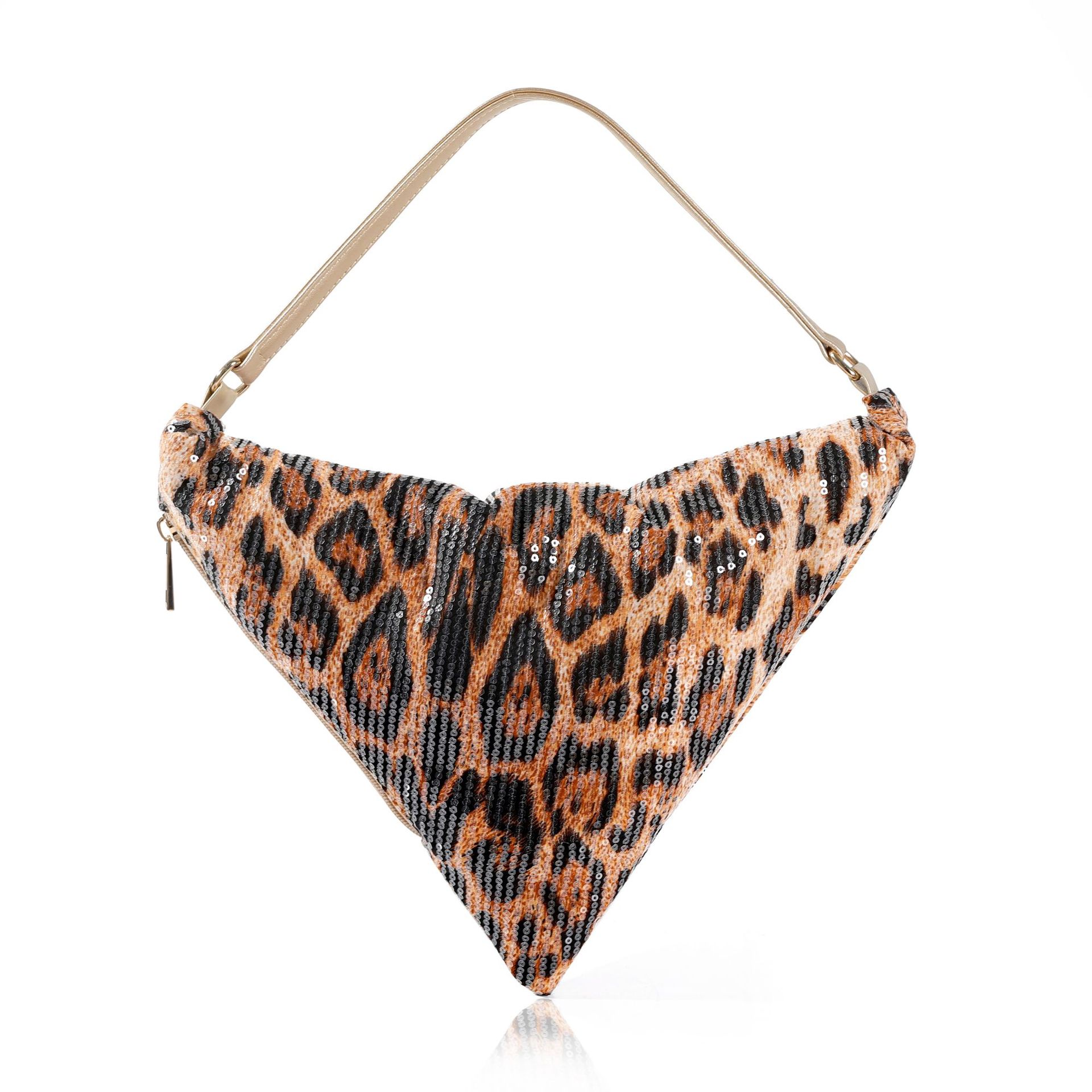Women Bags 2026 Trends - Leoprint halvemaanvormige schoudertas/crossbody tas dames 2026
