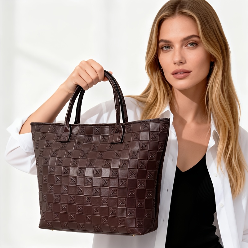 Women Bags On Sale - Lichte luxe diepbruine gewatteerde damestas met