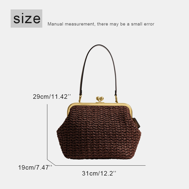 Handgeweven Kisslock Frame Sch - Women'S Raffia Bags recensie en prijs