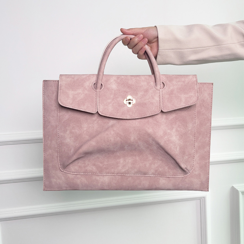 Elegante roze PU leren laptopt - Women Hand Bags For Office recensie en prijs