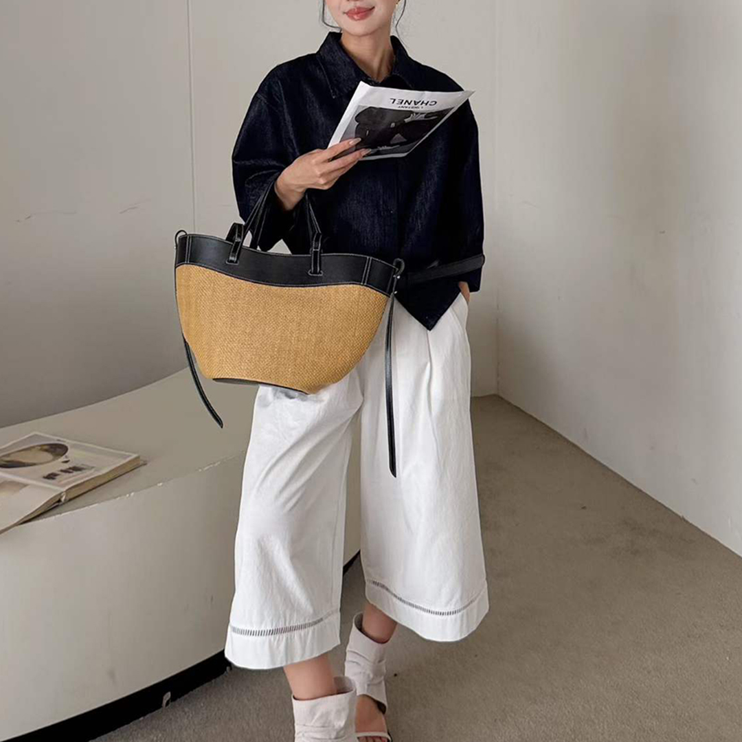 Mendy Echt leer Natuurlijke Ra - Women'S Raffia Bags recensie en prijs