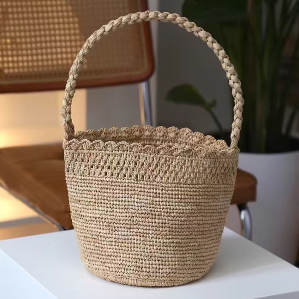Handgemaakte gehaakte stro emm - Women'S Raffia Bags recensie en prijs