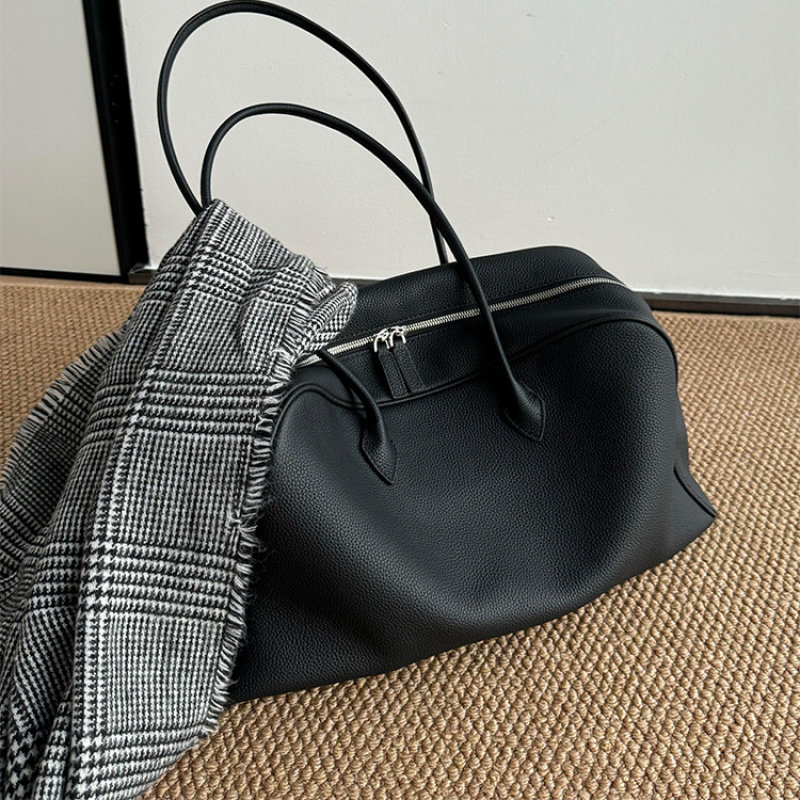 Zwarte zachte leren Boston Tot - Women Bags 2026 Trends recensie en prijs